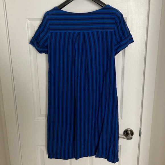 Anthropologie HD In Paris Blue Striped Dress  - Size 2 - Picture 3 of 5